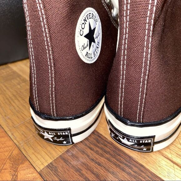 NEW MEN'S CONVERSE CHUCK 70 Hi Sneakers A08137F Color Dark Root Brown - Picture 2 of 4